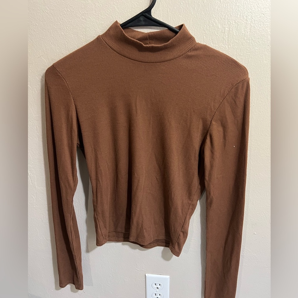 Brown Long Sleeved Top